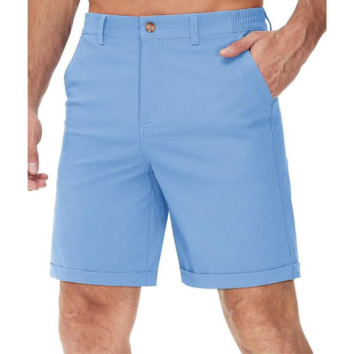 Men's Classic Stretch Chino Shorts with Pockets - Men's Hiking Shorts