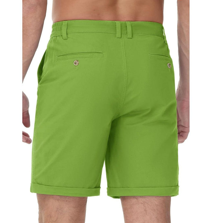 Men's Classic Stretch Chino Shorts with Pockets - Men's Hiking Shorts