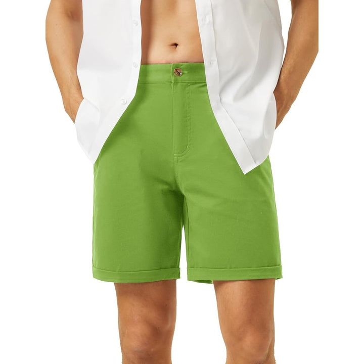 Men's Classic Stretch Chino Shorts with Pockets - Men's Hiking Shorts