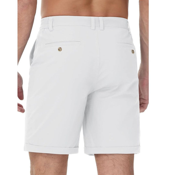 Men's Classic Stretch Chino Shorts with Pockets - Men's Hiking Shorts