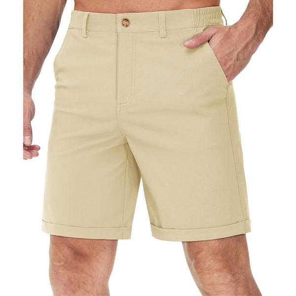 Men's Classic Stretch Chino Shorts with Pockets - Men's Hiking Shorts