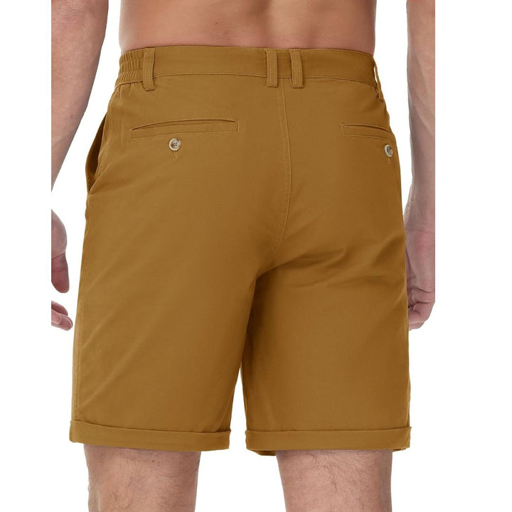 Men's Classic Stretch Chino Shorts with Pockets - Men's Hiking Shorts