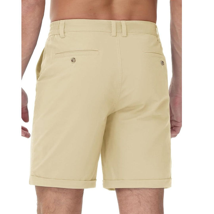 Men's Classic Stretch Chino Shorts with Pockets - Men's Hiking Shorts