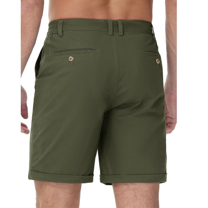 Men's Classic Stretch Chino Shorts with Pockets - Men's Hiking Shorts
