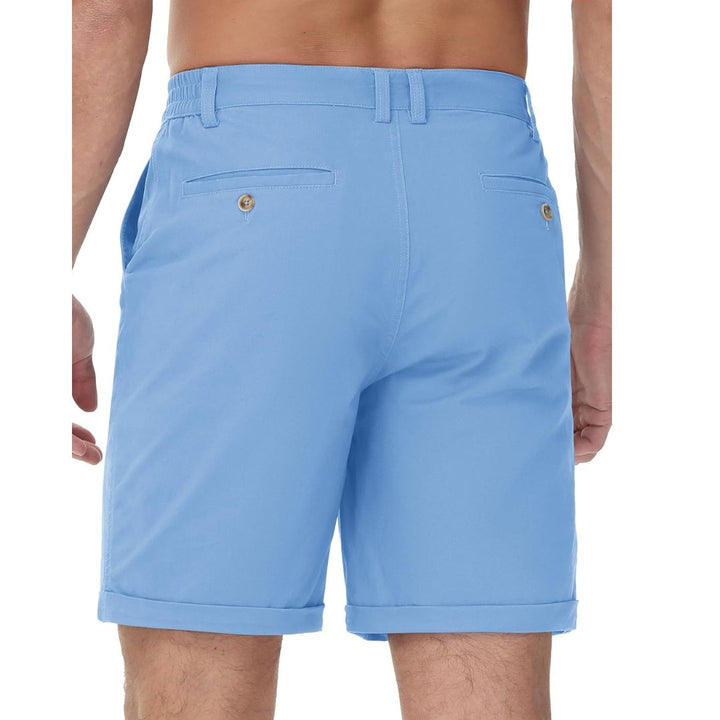 Men's Classic Stretch Chino Shorts with Pockets - Men's Hiking Shorts
