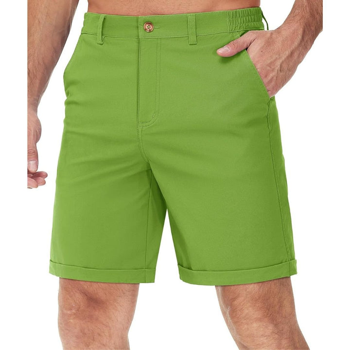 Men's Classic Stretch Chino Shorts with Pockets - Men's Hiking Shorts