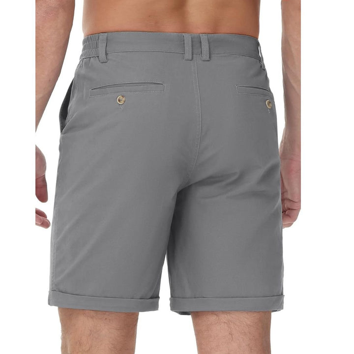 Men's Classic Stretch Chino Shorts with Pockets - Men's Hiking Shorts