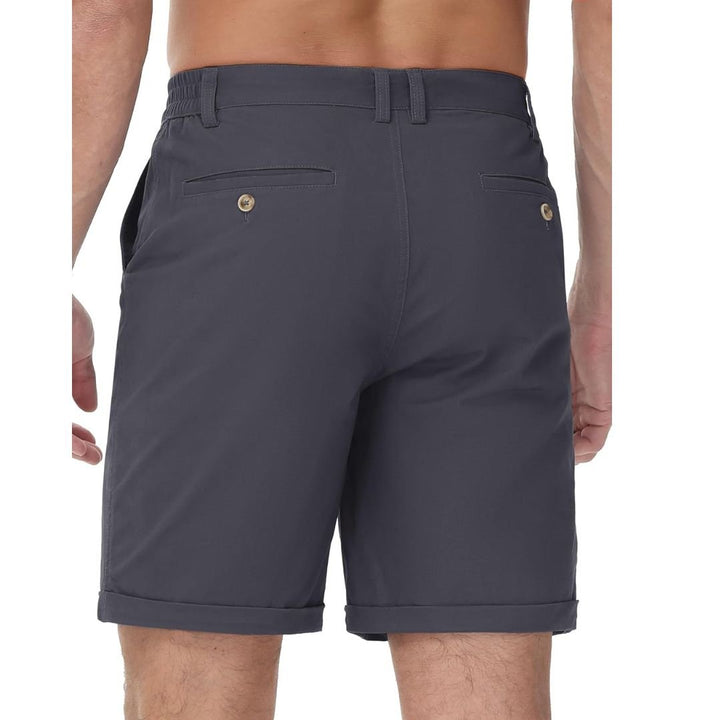 Men's Classic Stretch Chino Shorts with Pockets - Men's Hiking Shorts
