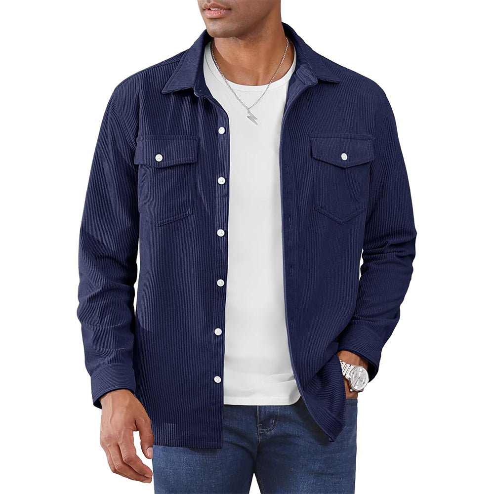 Men's Corduroy Jacket Casual Lightweight Shirt Jacket - B23M2024