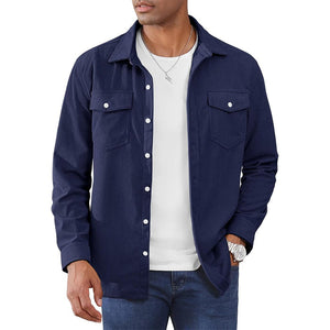 Men's Corduroy Jacket Casual Lightweight Shirt Jacket - B23M2024