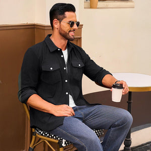 Men's Corduroy Jacket Casual Lightweight Shirt Jacket - B23M2024