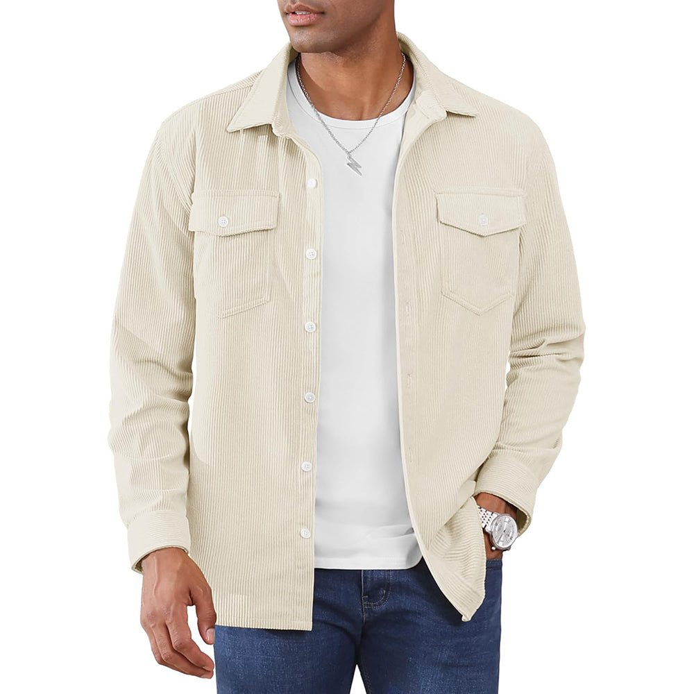 Men's Corduroy Jacket Casual Lightweight Shirt Jacket - B23M2024