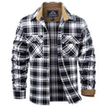 Men's Cotton Flannel Shirt Long Sleeve Casual Plaid - google_men_lightweight_jacket