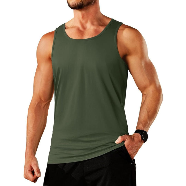 Men's Cotton Moisture Wicking Sleeveless Gym Tank Top - men's tops
