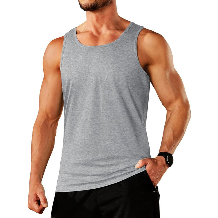Men's Cotton Moisture Wicking Sleeveless Gym Tank Top - men's tops