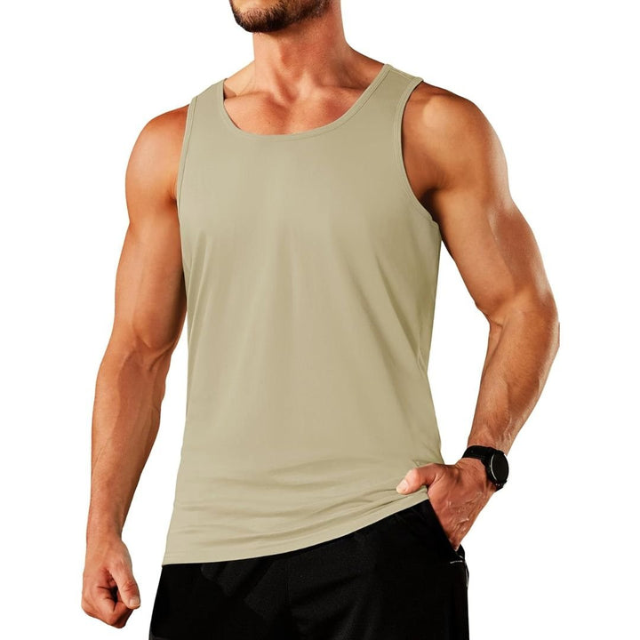 Men's Cotton Moisture Wicking Sleeveless Gym Tank Top - men's tops