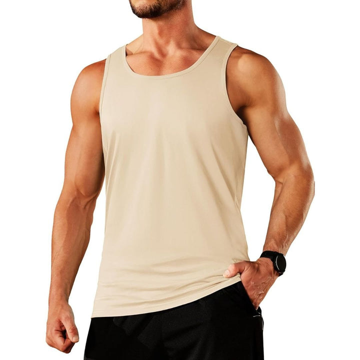 Men's Cotton Moisture Wicking Sleeveless Gym Tank Top - men's tops