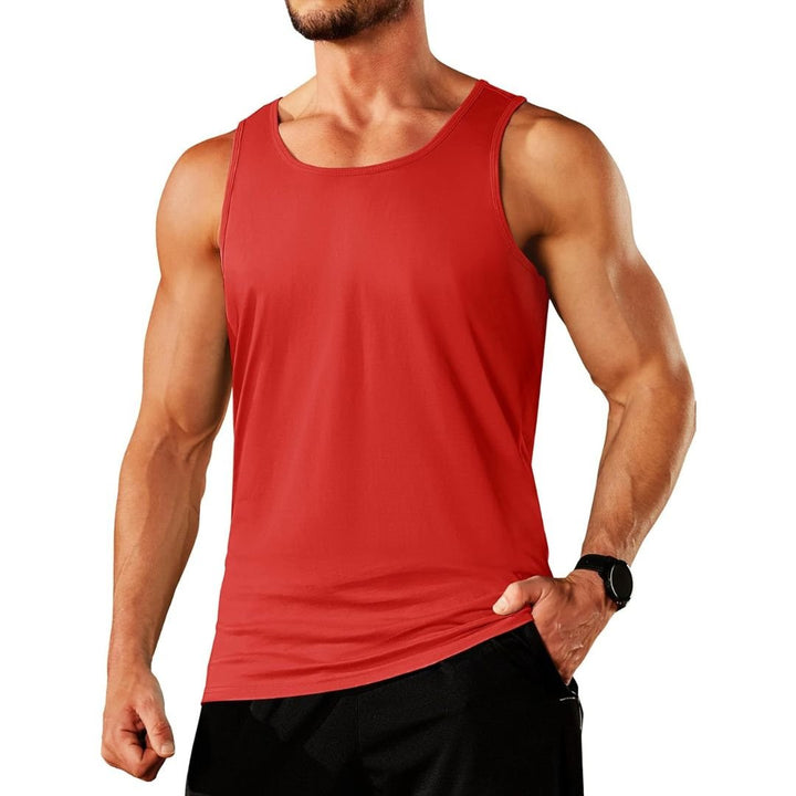 Men's Cotton Moisture Wicking Sleeveless Gym Tank Top - men's tops