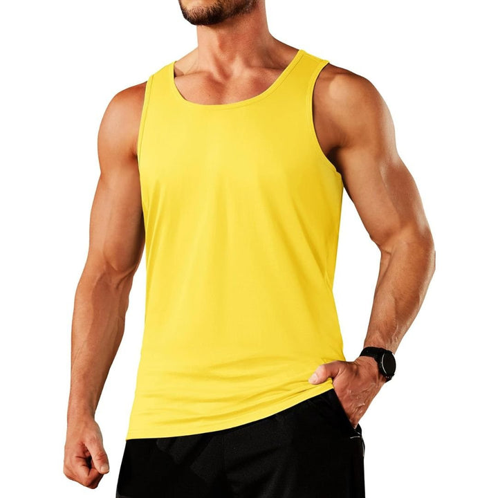Men's Cotton Moisture Wicking Sleeveless Gym Tank Top - men's tops