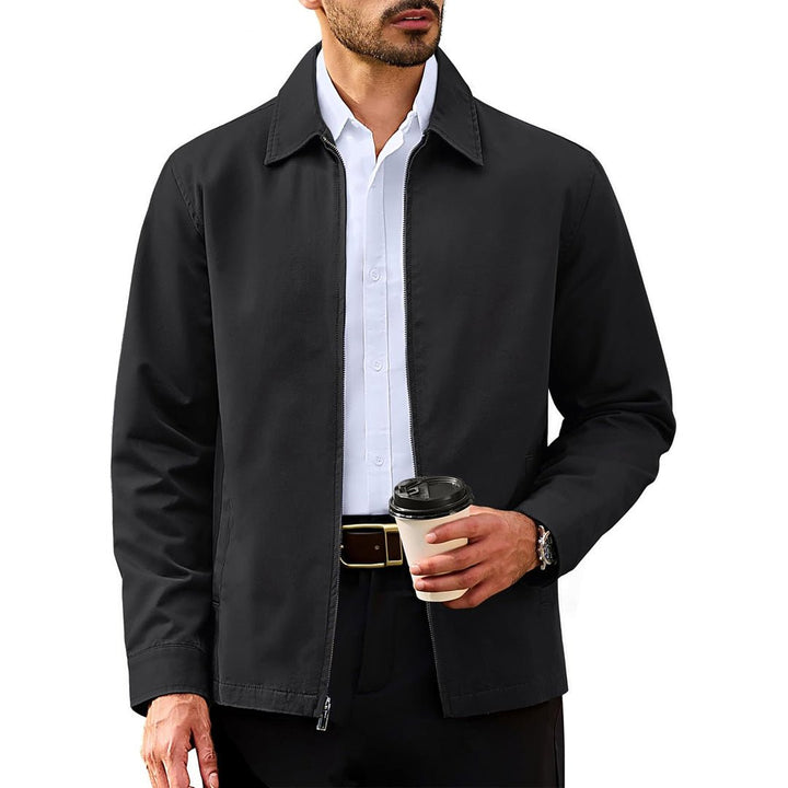Men's Cotton Windbreaker Full Zip Lightweight Jacket - LT24M1261