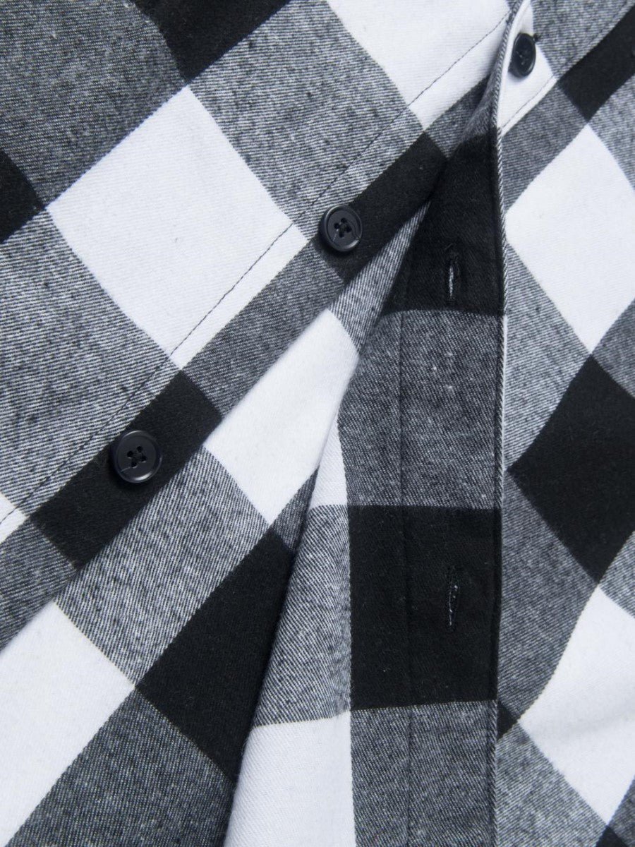 TACVASEN Black Men's Flannel Casual Lightweight Hoodies Jacket