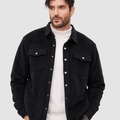 TACVASEN Black Men's Flannel Quilted Lined Winter Jackets