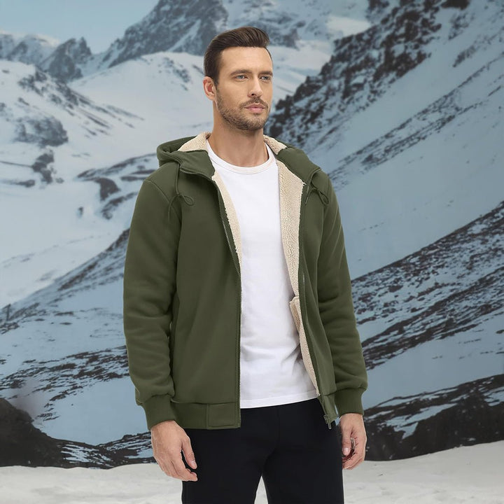 Men's Fleece Hoodie Jacket Windproof Winter Coats - L20M176