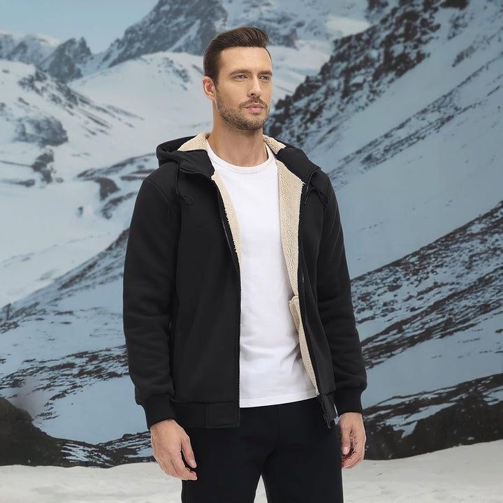 Men's Fleece Hoodie Jacket Windproof Winter Coats - L20M176