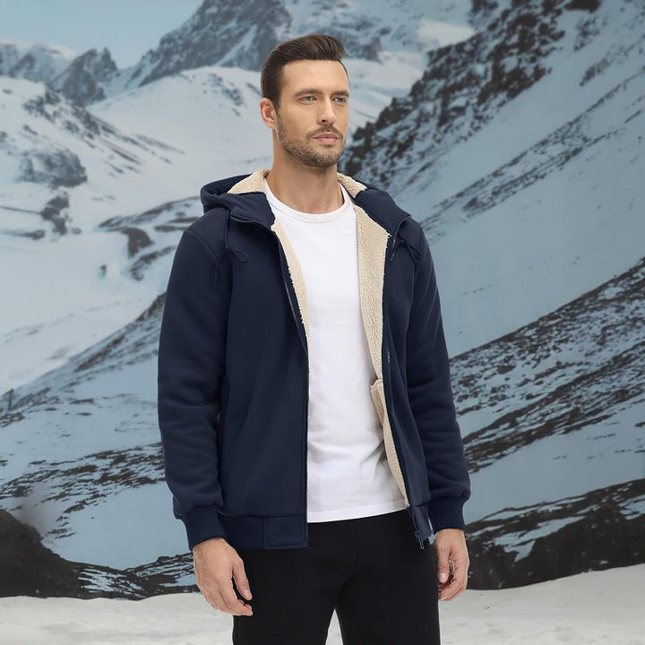 Men's Fleece Hoodie Jacket Windproof Winter Coats - L20M176