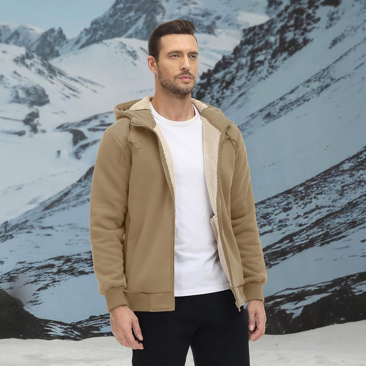 Men's Fleece Hoodie Jacket Windproof Winter Coats - L20M176