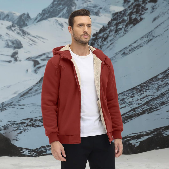Men's Fleece Hoodie Jacket Windproof Winter Coats - L20M176