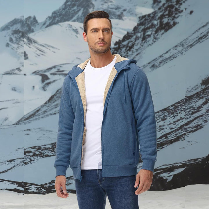 Men's Fleece Hoodie Jacket Windproof Winter Coats - L20M176
