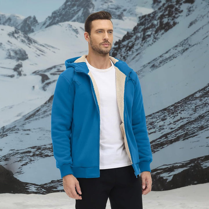 Men's Fleece Hoodie Jacket Windproof Winter Coats - L20M176