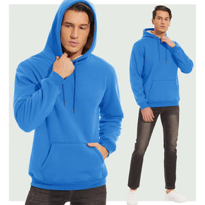 TACVASEN Azure Men's Fleece Hoodie Thick Fleece Lined Sweatshirt