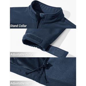 Men's Fleece Lined Softshell Waterproof Outdoor Jackets - H22M688D