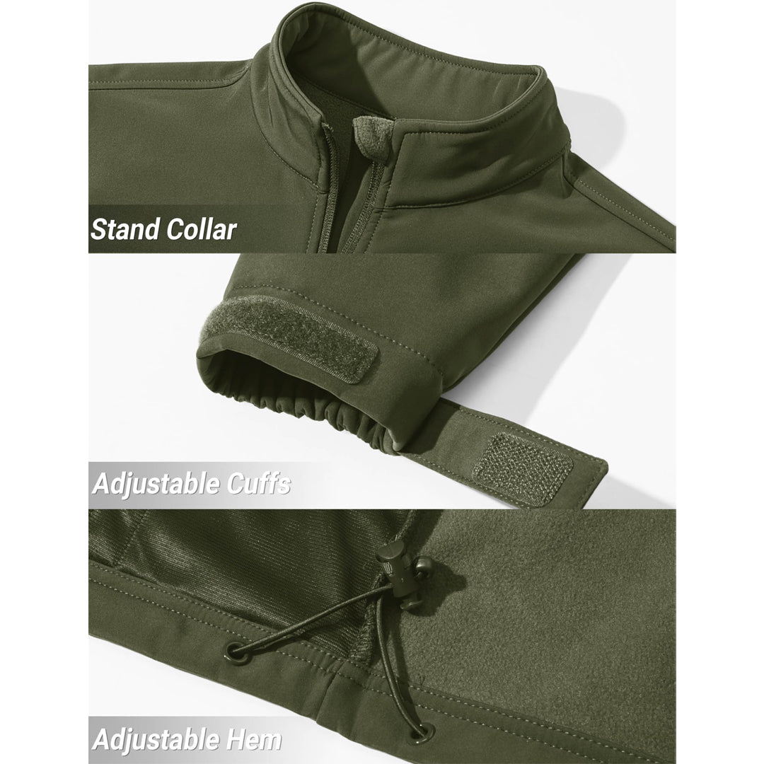 Men's Fleece Lined Softshell Waterproof Outdoor Jackets - H22M688D