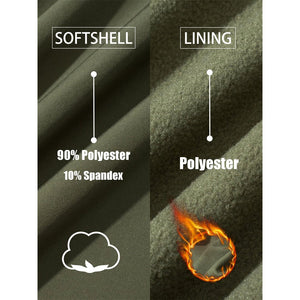 Men's Fleece Lined Softshell Waterproof Outdoor Jackets - H22M688D