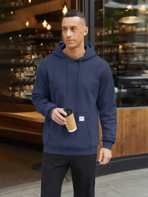 TACVASEN Navy Men's Fleece Lined Sweatshirt Hoodies