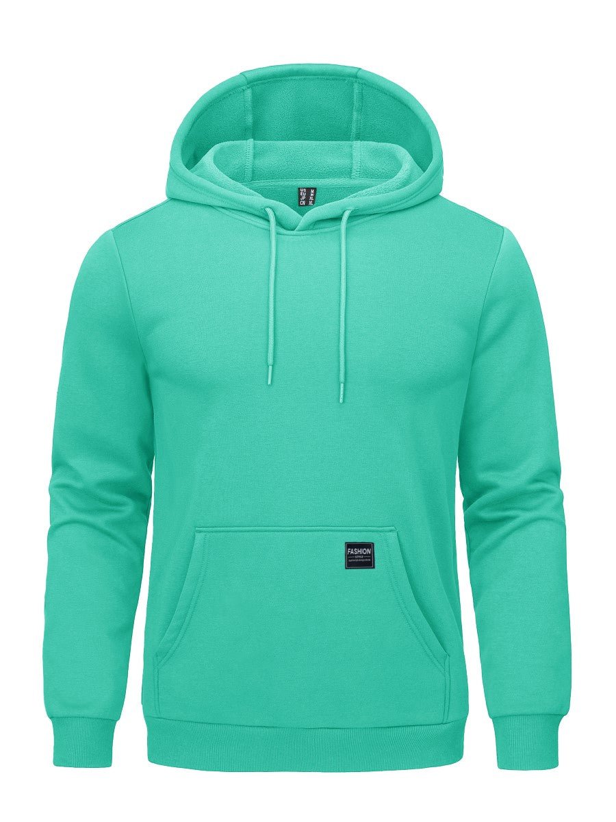 TACVASEN Mint Green Men's Fleece Lined Sweatshirt Hoodies