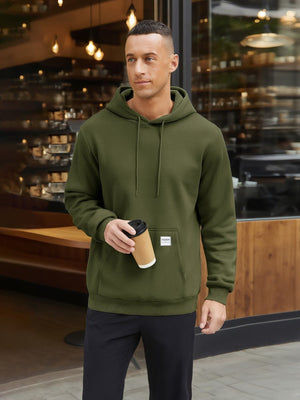TACVASEN Army Green Men's Fleece Lined Sweatshirt Hoodies