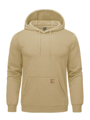 TACVASEN Khaki Men's Fleece Lined Sweatshirt Hoodies