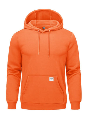 TACVASEN Orange Men's Fleece Lined Sweatshirt Hoodies