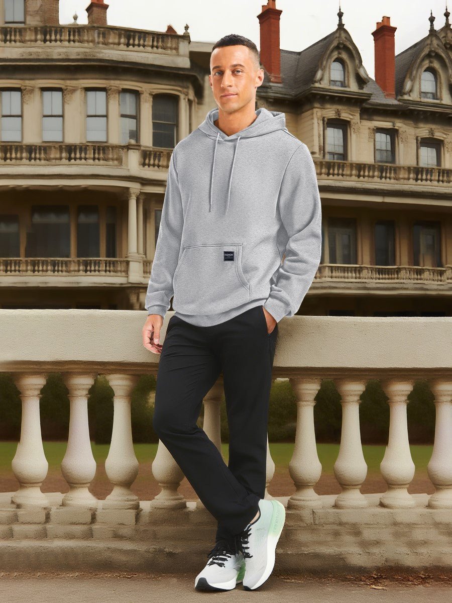 TACVASEN Light Grey Men's Fleece Lined Sweatshirt Hoodies