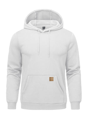 TACVASEN White Men's Fleece Lined Sweatshirt Hoodies
