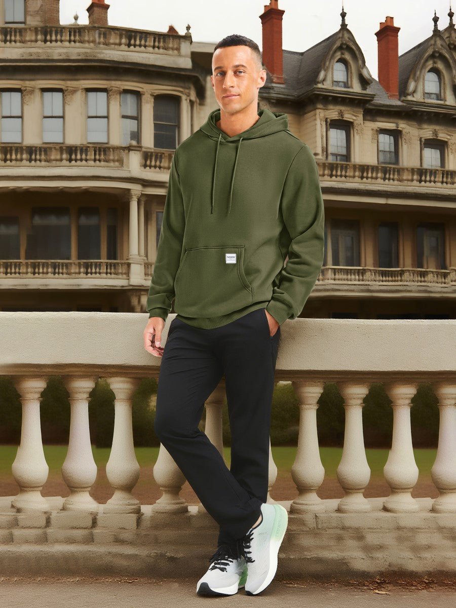 TACVASEN Army Green Men's Fleece Lined Sweatshirt Hoodies