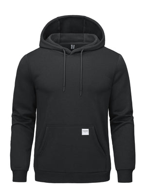 TACVASEN Black Men's Fleece Lined Sweatshirt Hoodies