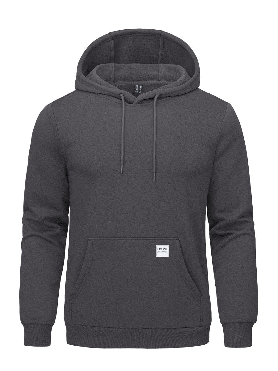 TACVASEN Dark Grey Men's Fleece Lined Sweatshirt Hoodies
