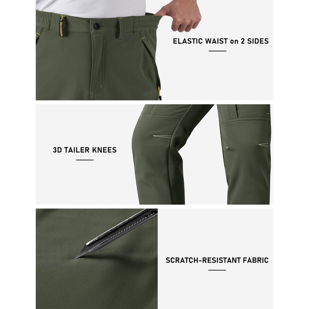 Men's Hiking Pants Reinforced Knees - TACVASEN