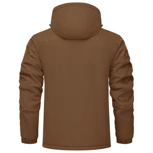 TACVASEN Red Grey Fleece Lined Waterproof Winter Ski Jacket