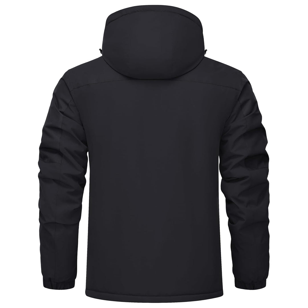 TACVASEN Red Grey Fleece Lined Waterproof Winter Ski Jacket